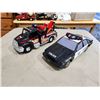 Image 1 : 738 -- CONTEMPORARY TONKA ROADSIDE SERVICE TOW TRUCK AND FUN RISE PLASTIC MODEL POLICE CAR