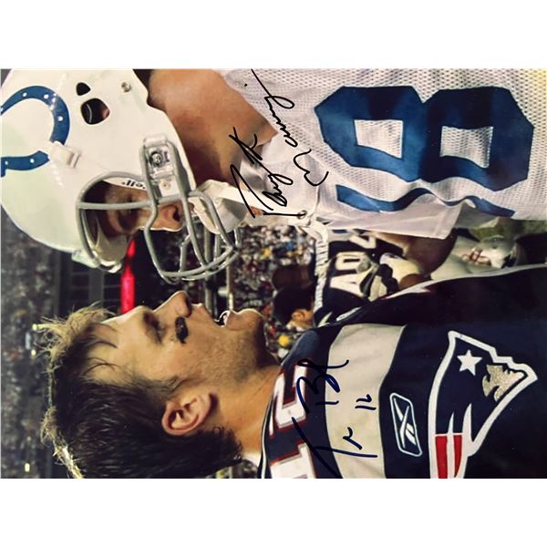 Tom Brady Peyton Manning signed photo