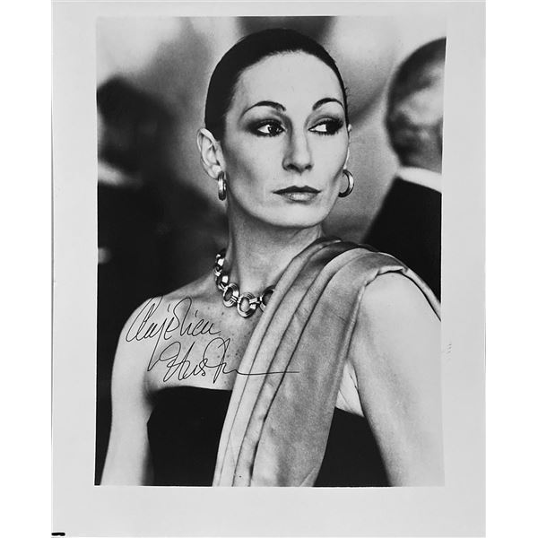 Anjelica Huston signed photo