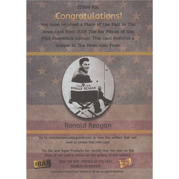 Ronald Reagan newspaper relic