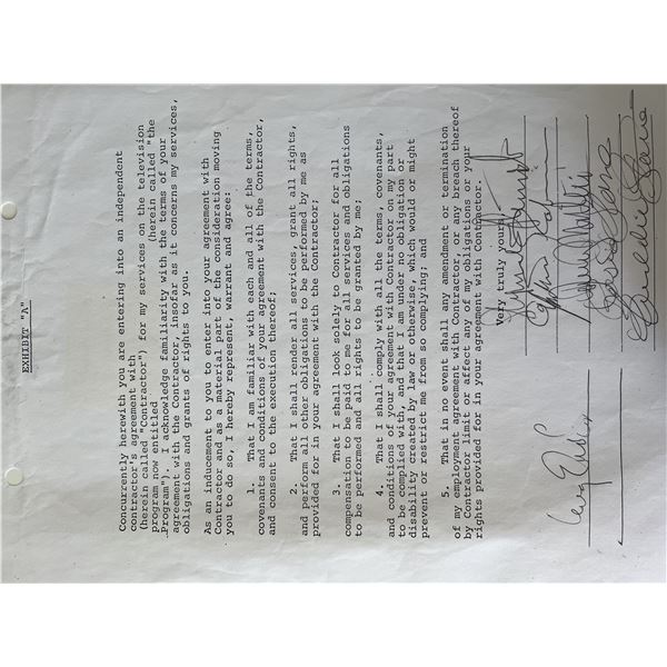 Sly and the Family Stone signed contract