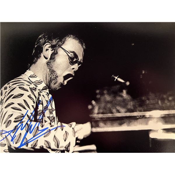 Elton John signed photo
