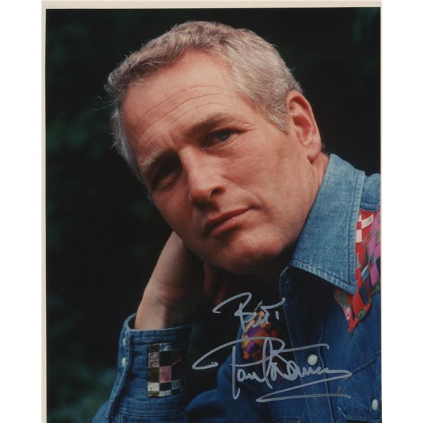 Paul Newman signed photo. GFA Authenticated