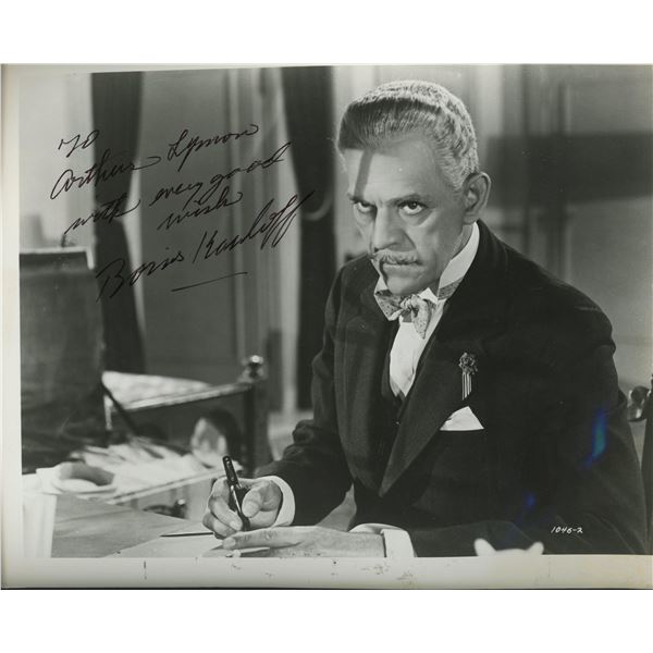 Boris Karloff signed photo