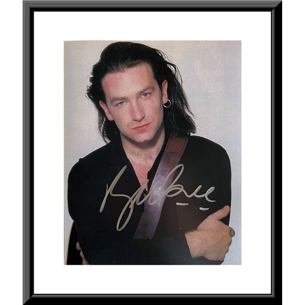 U2 Bono signed photo