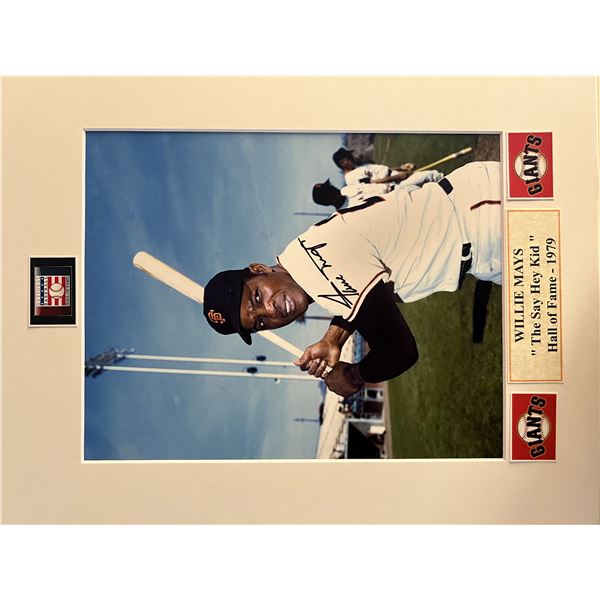 Willie Mays signed photo