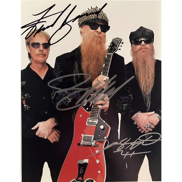 ZZ Top band signed photo