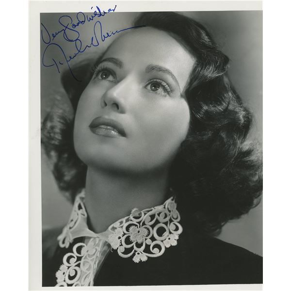 Merle Oberon signed photo. GFA Authenticated