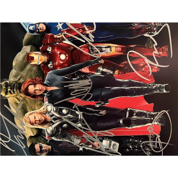 Avengers cast signed movie photo