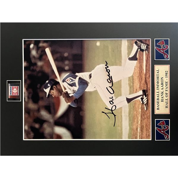 Hank Aaron signed photo