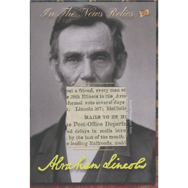 Abraham Lincoln newspaper relic