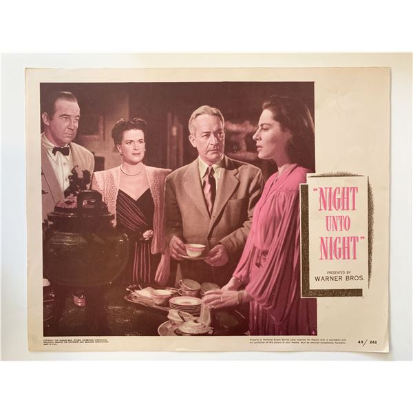 Night unto Night original 1949 vintage lobby card