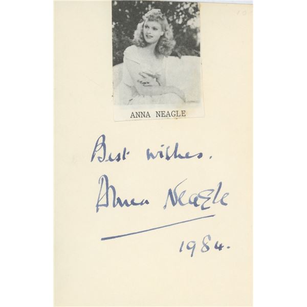 Anna Neagle signature cut