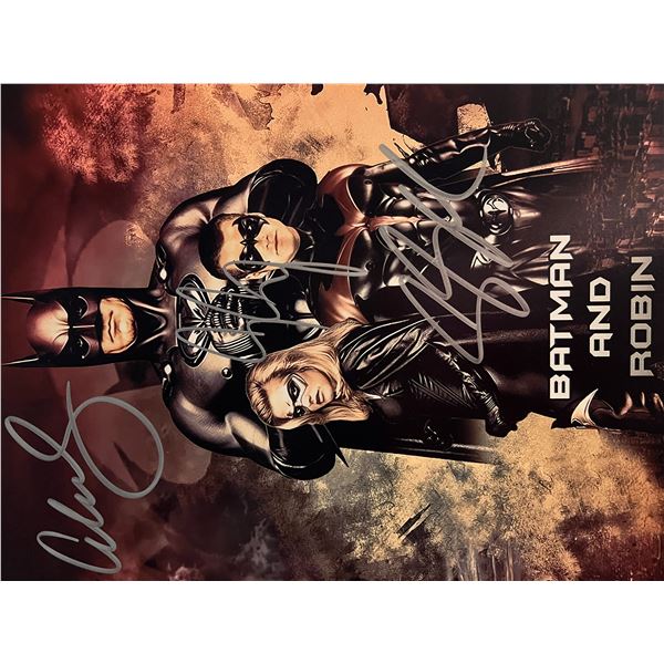 Batman and Robin cast signed photo