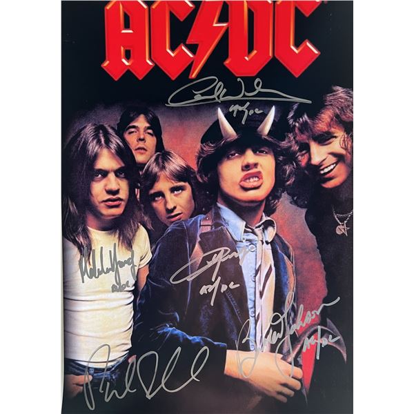 AC/DC band signed mini poster