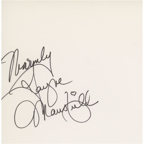 Jayne Mansfield signature cut. GFA Authenticated