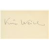 Image 1 : Composer Kurt Weill signature cut