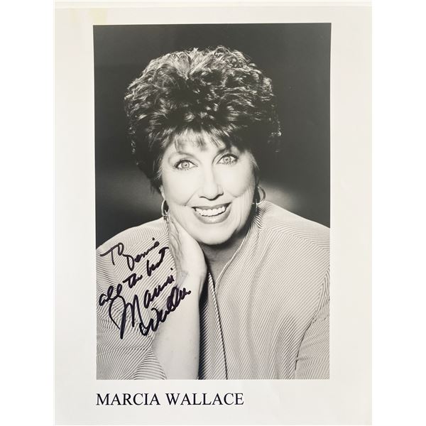 Marcia Wallace signed photo