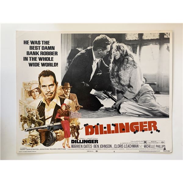 Dillinger original 1973 vintage lobby card