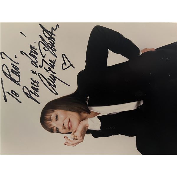 Anjelica Huston signed photo