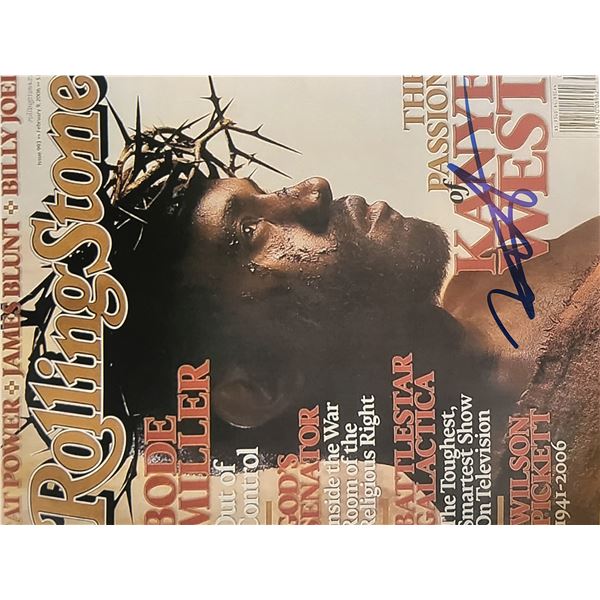 Kanye West signed Rolling Stone Magazine cover photo