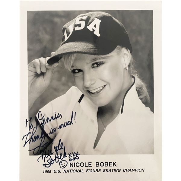 Olympic figure skater Nicole Bobek signed photo