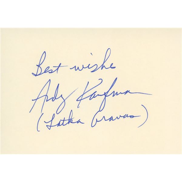Andy Kaufman Taxi signature cut. GFA Authenticated