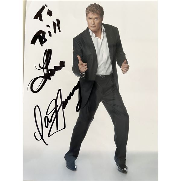 David Hasselhof signed photo