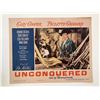 Image 1 : Unconquered  original 1955R vintage lobby card