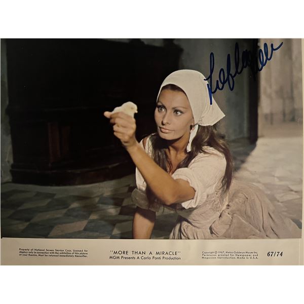 More Than A Miracle Sophia Loren signed photo