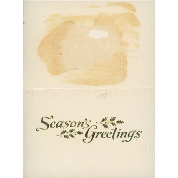 Frank Sinatra greeting card signature cut-