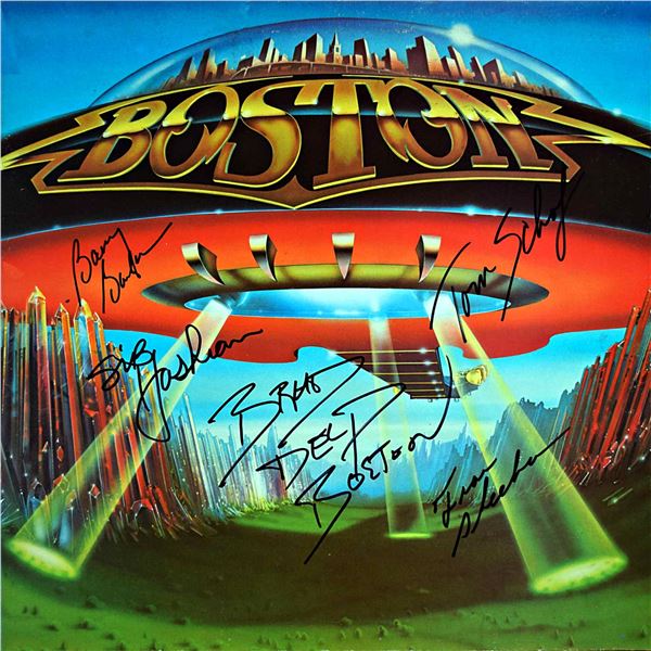 Boston Don't Look Back signed album