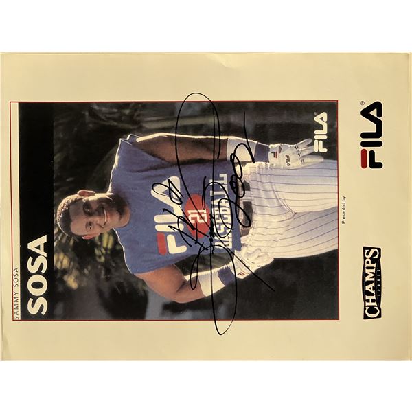 Sammy Sosa signed photo