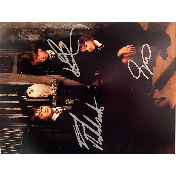 Harry Potter cast signed movie photo