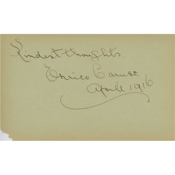 Enrico Caruso signature cut