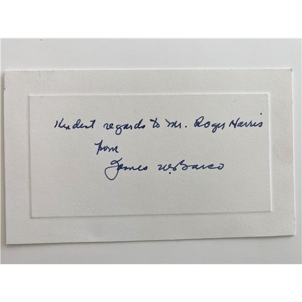 UN Ambassador James W. Barco Signed Note
