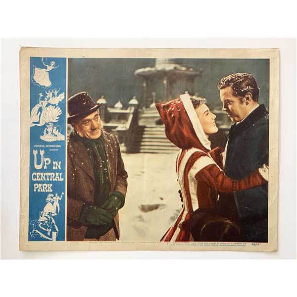 Up in Central Park original 1948 vintage lobby card