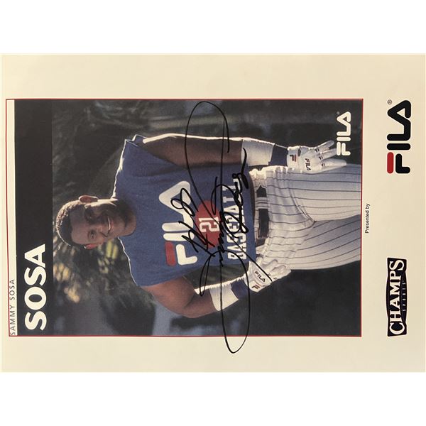 Sammy Sosa signed photo