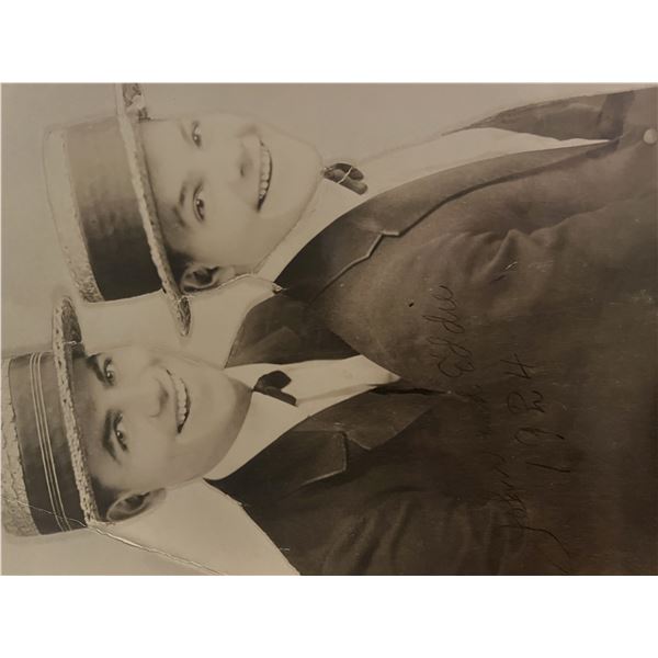 John and Eddie signed photo