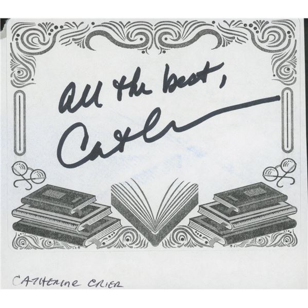 Catherine Crier signed bookplate
