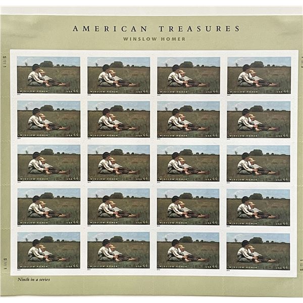 2010 American Treasures Winslow Homer stamp set of 20