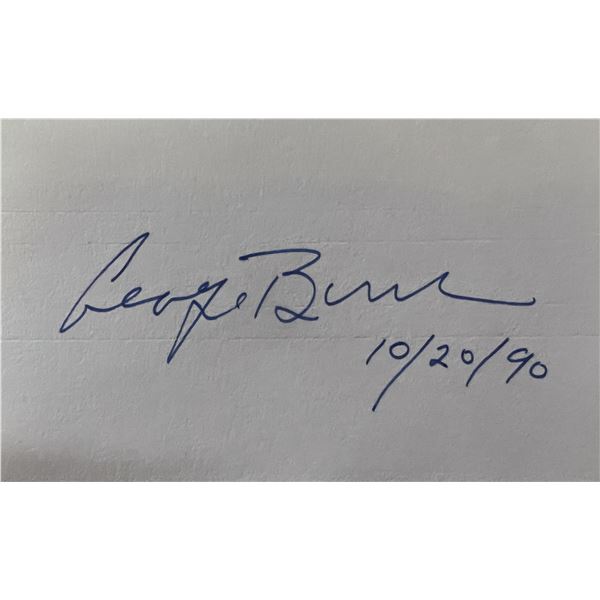 George Burns original signature