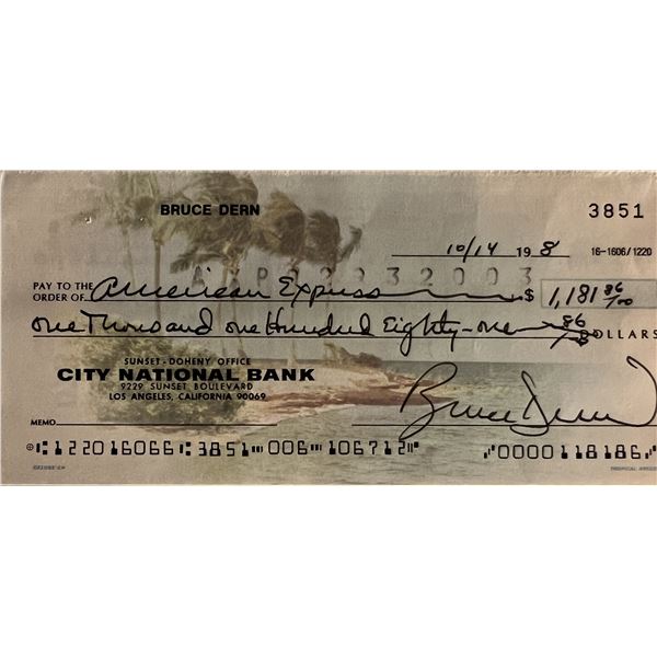 Bruce Dern signed check