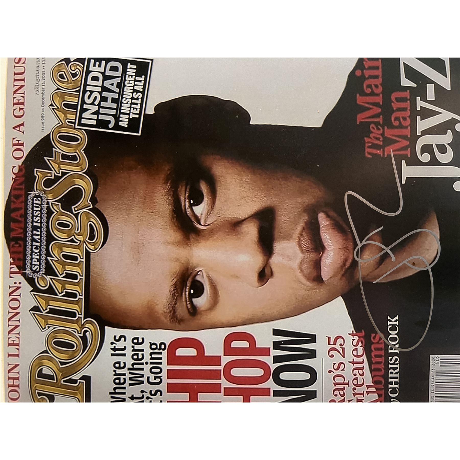 Jay R Magazine Cover Jay-Z signed signed Rolling Stone Magazine cover photo