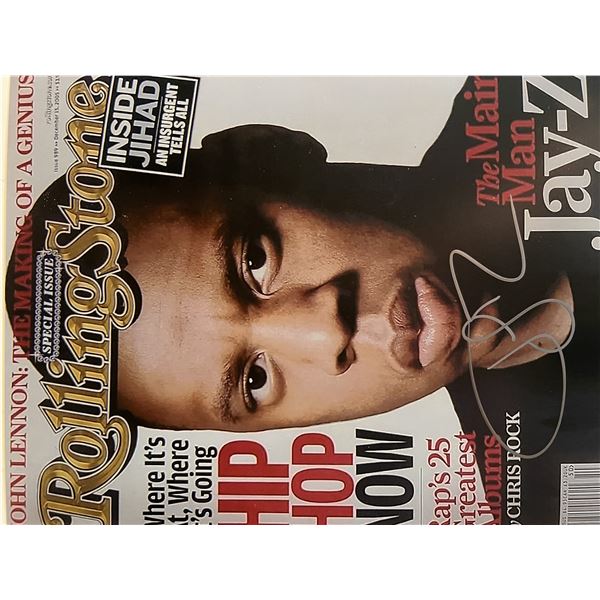 Jay-Z signed signed Rolling Stone Magazine cover photo