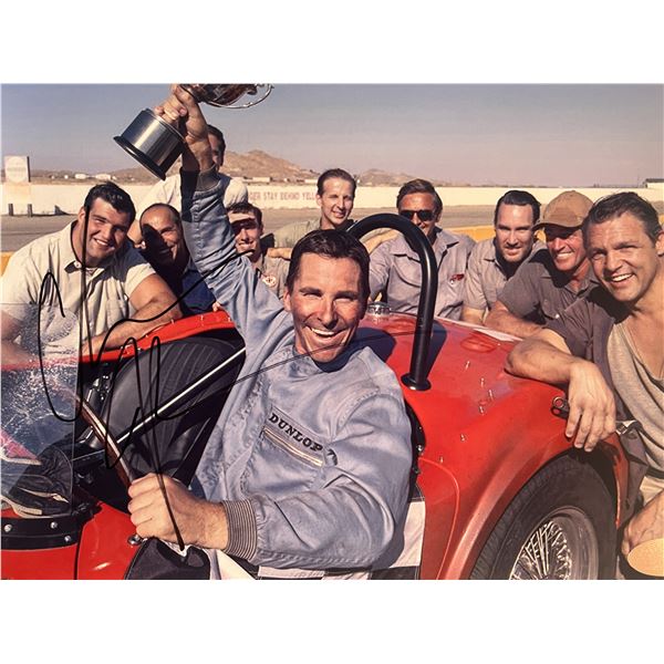 Ford v Ferrari Christian Bale signed photo. GFA Authenticated