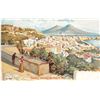 Image 2 : Group of 8 Art Napoli Naples, Italy Signed Artist Postcards