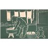 Image 2 : Set of 7 Bears Days of the Week Green & White Postcards