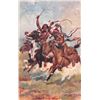 Image 2 : Set of 6 Harry Payne Western "The Wild West" Tuck Oilette Cowboy Postcards