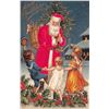 Image 2 : 4 Silk Santa Claus Holiday Christmas Greeting Postcards